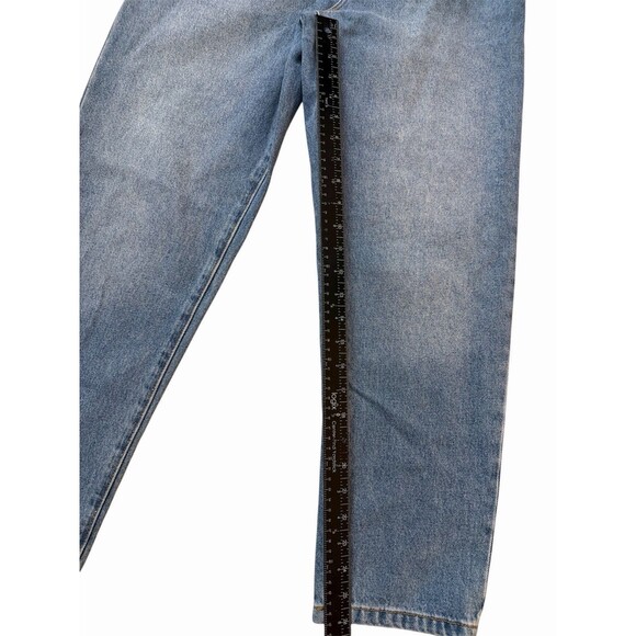 Forever 21 Women’s High Waist Mom Jeans Size 27 Blue Denim Pleated Buckle Detail - Picture 5 of 7